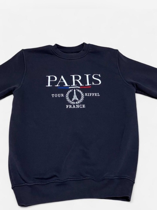 new collection Sweaters - Paris France Eiffel Tower Oversized Y2K Crewneck cotton blend size L